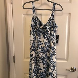 Lulus Tie-Front Midi Dress
